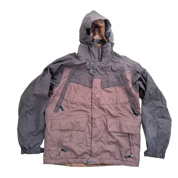 Sessions Ridge Series Hop H Snowboard Jacket Orange Checker Men’s Size Medium - Picture 1 of 7